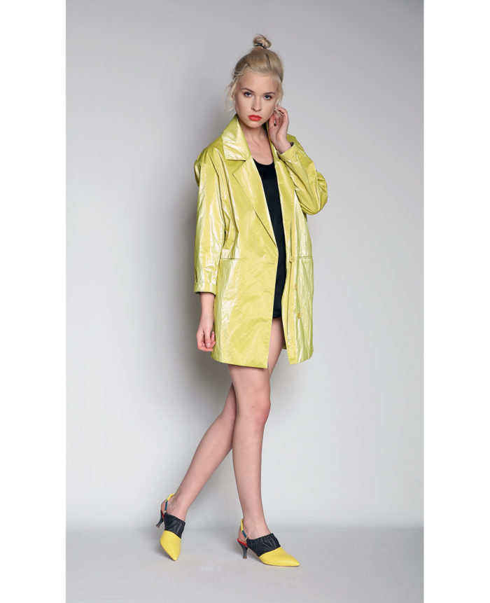 "Wet Look" Yellow Jacket