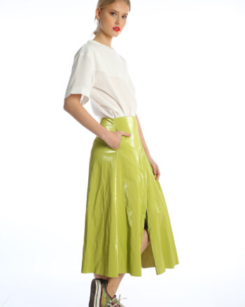 Green Asymmetrical Skirt