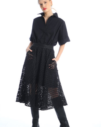 Cloche Net Skirt with Lining