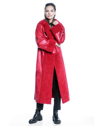Long Red Fur Coat