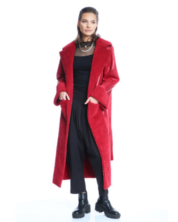 Long Red Fur Coat