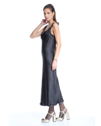 Midi Dress with 2 Sides Black/Grey