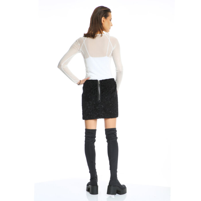 “Astrakhan” Mini Skirt