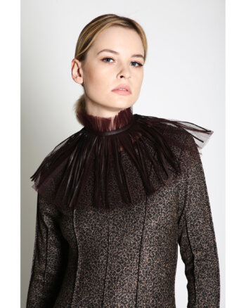 Brown Tulle Collar