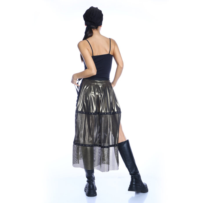 Golden Net Apron Skirt