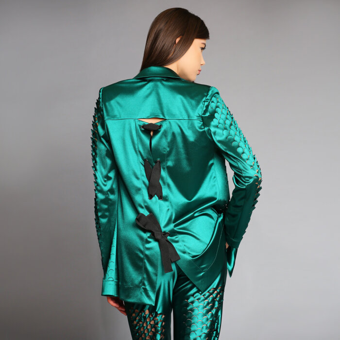 Lasercut Green Suit
