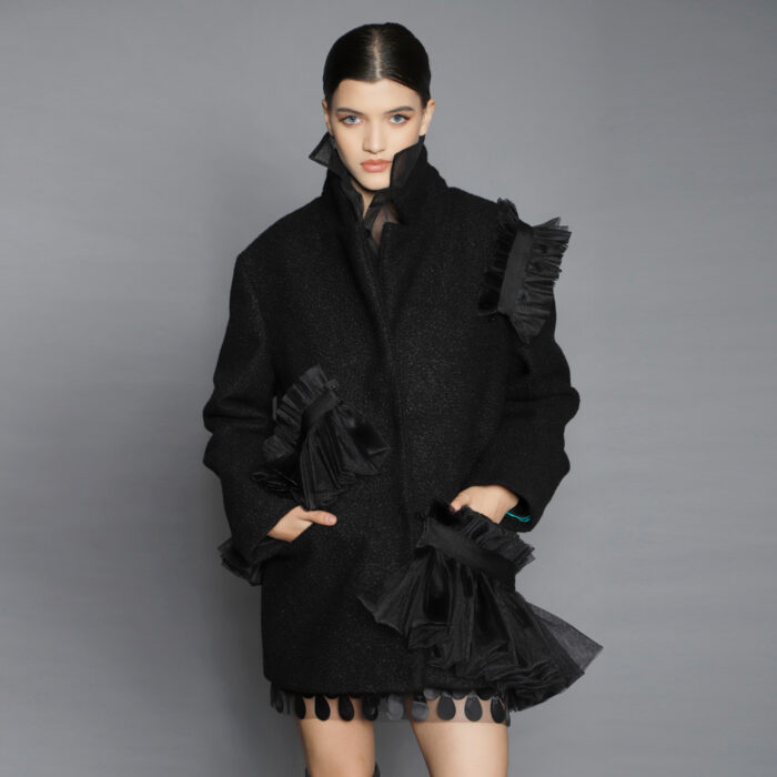 Jacket With Detachable Tulle Ruffles