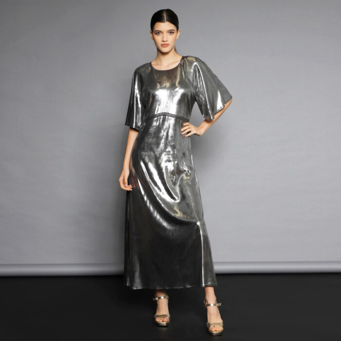 Silver A-Line Dress